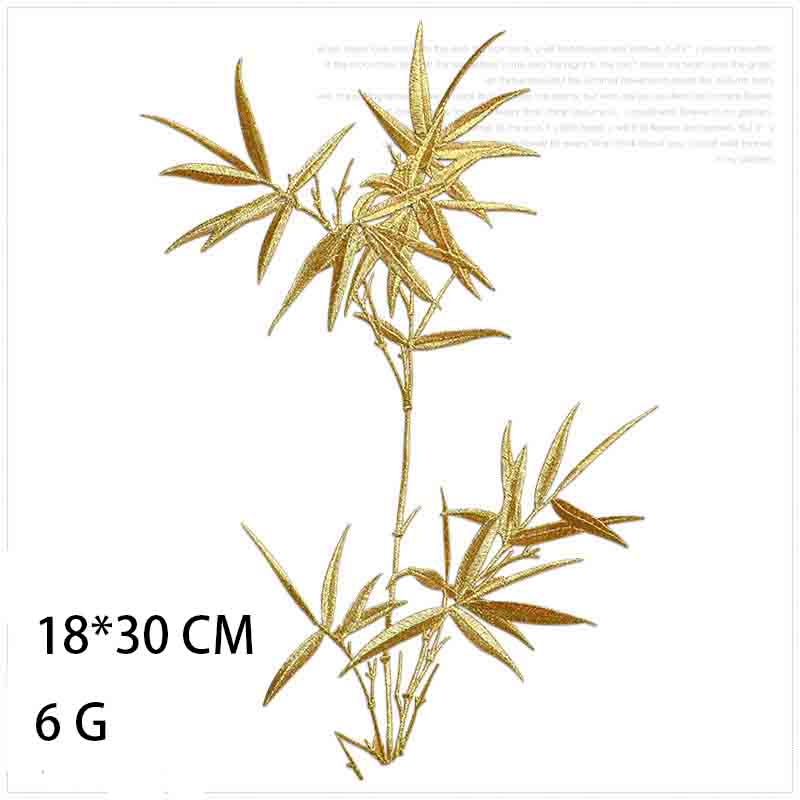 1 Piece Chinese Bamboo Iron on - Applique Patch Flower ulasan dan harga