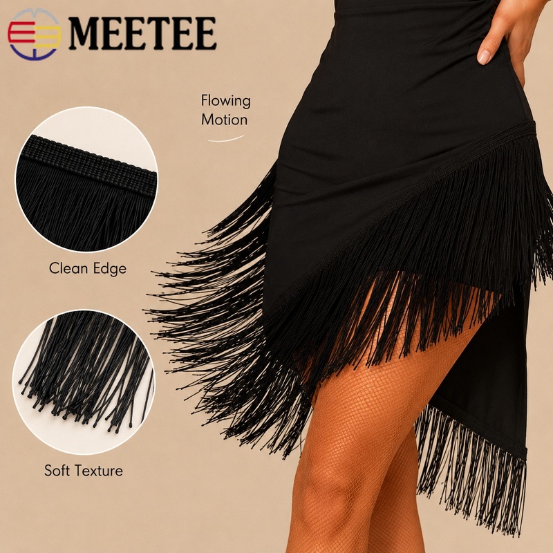 1/2/3M 50cm Tassel Fringe Trim - Fringe Ribbon Sewing ulasan dan harga