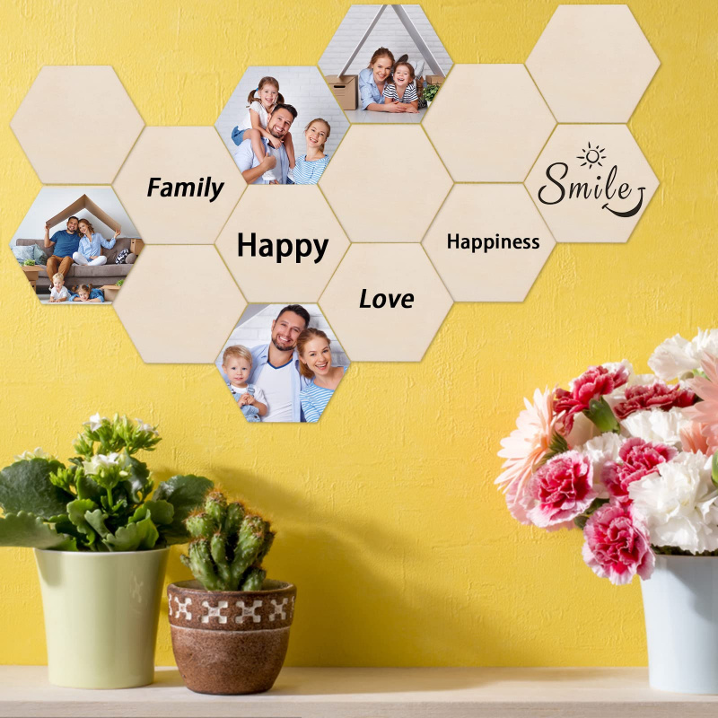 5cm Wooden Hexagon Blank Slice - Christmas Craft Embellishment ulasan dan harga