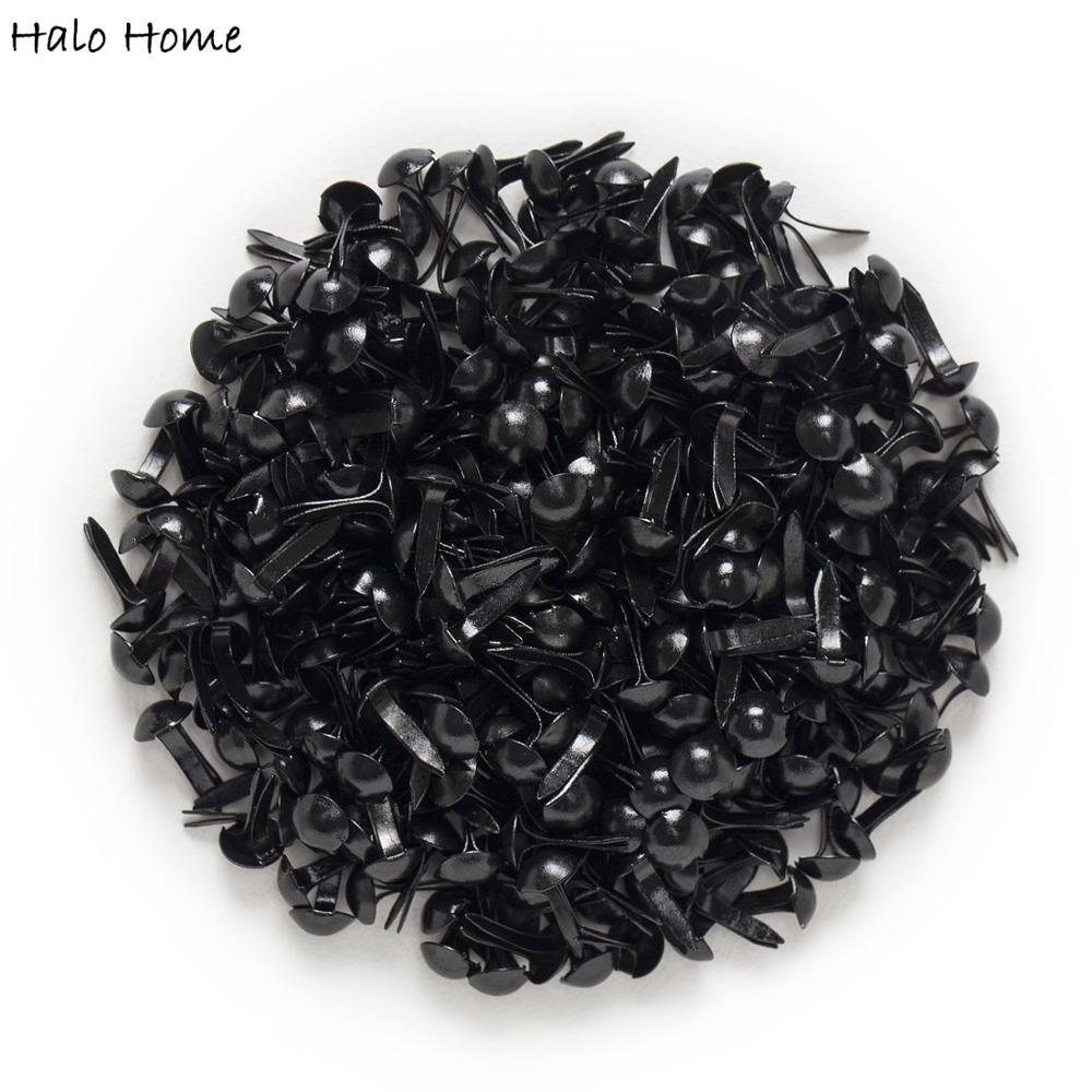 500 Pcs Black Round Brads Scra - Embellishments For Scrapbooking ulasan dan harga