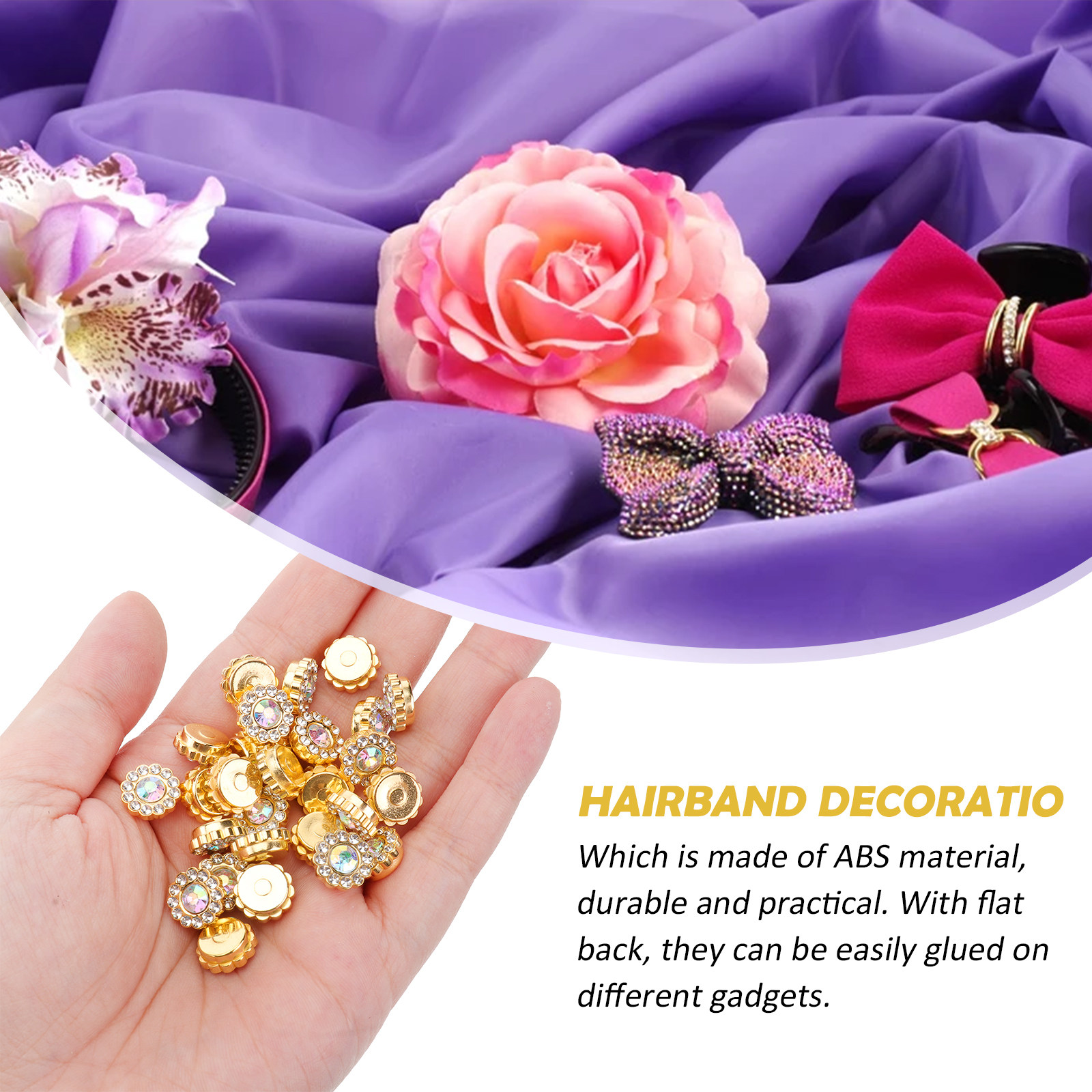 50pcs Pearl Flower Disc Access - Embellishment Glue Craft ulasan dan harga
