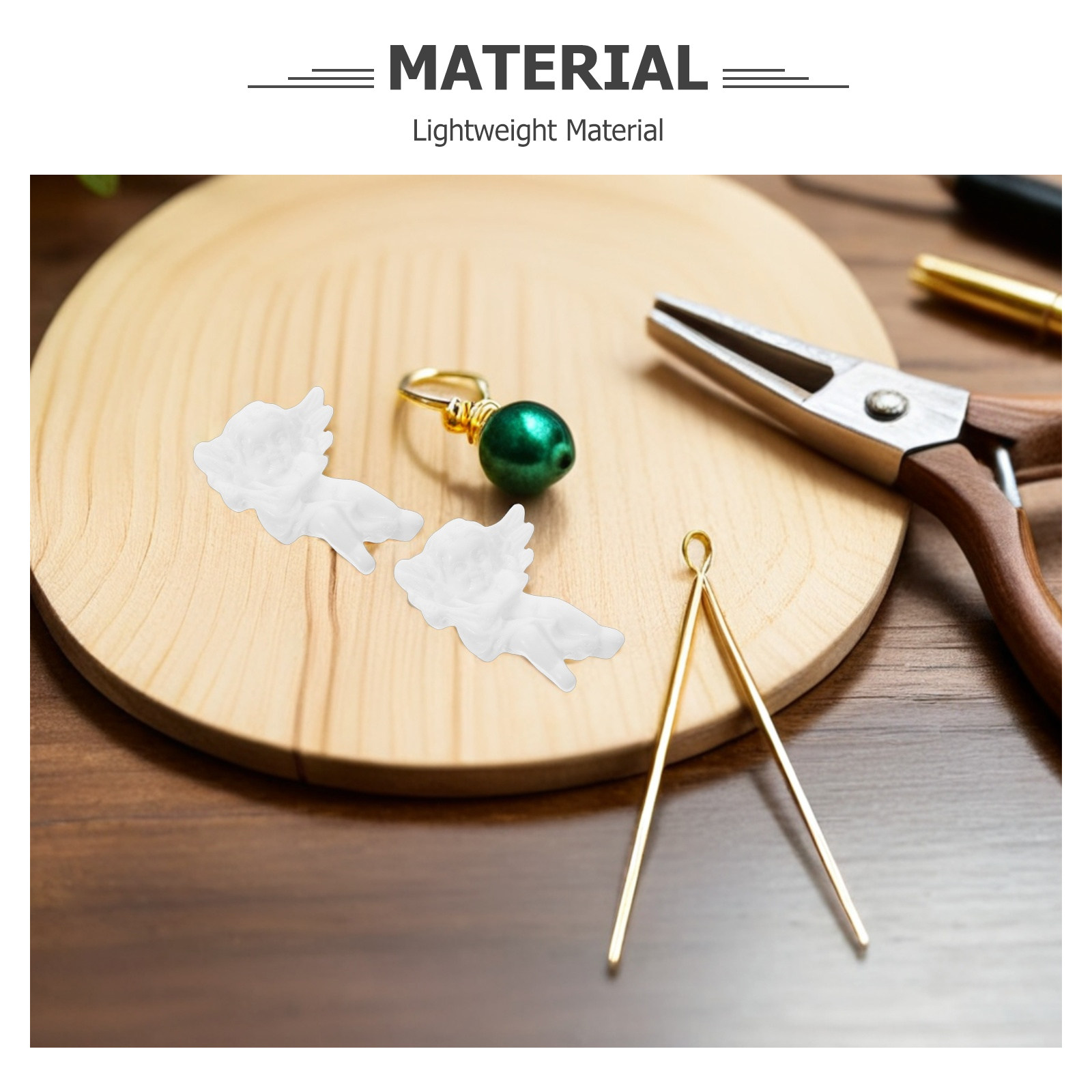 100Pcs Resin Angel Miniatures  - Christmas Craft Embellishment ulasan dan harga